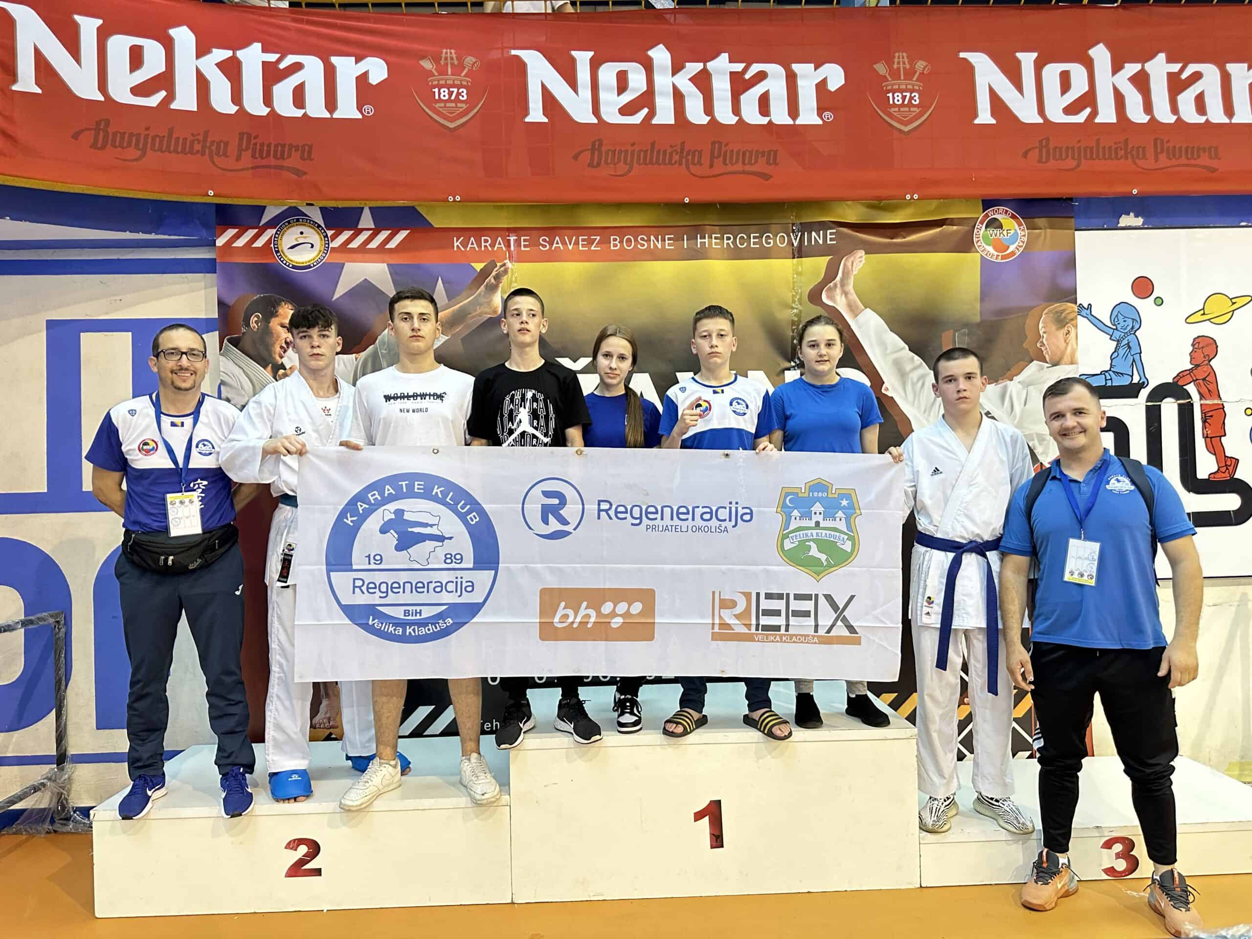 Karate klub “Regeneracija” osvojio tri medalje na Državnom prvenstvu u Derventi