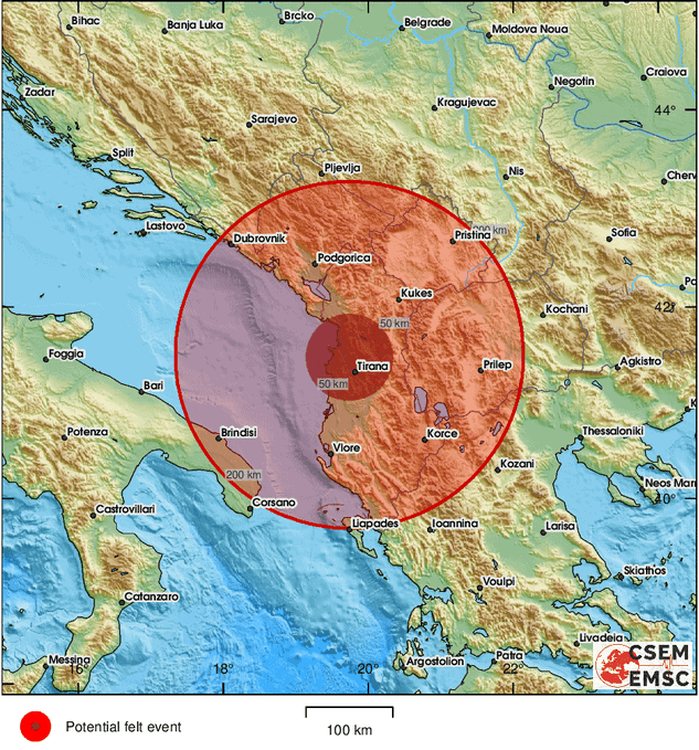 Zemljotres pogodio Albaniju, osjetio se u BiH i cijelom regionu