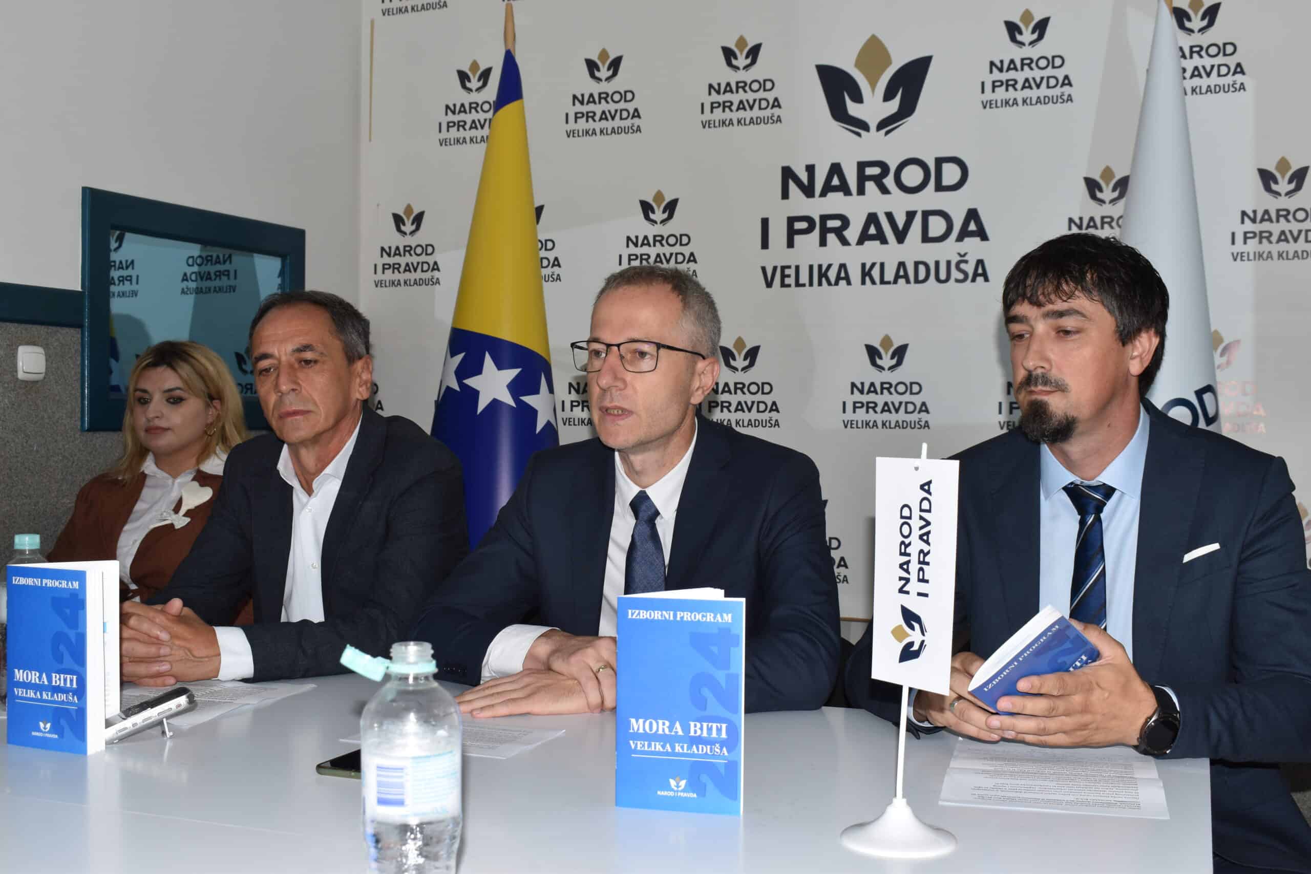 Održana press konferencija Naroda i pravde u Velikoj Kladuši povodom početka predizborne kampanje